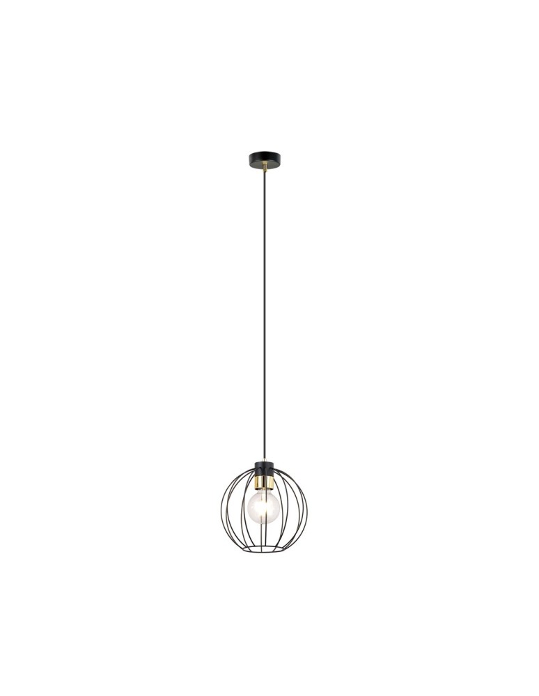 Single pendant lamps - Emibig GINO 1 BLACK/GOLD Pendant Lamp Black/Gold 1222/1 - product kolory-swiatla.pl 1