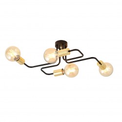 Emibig VEKEN 4 GOLD Lampa sufitowa Czarny/Złoty 1175/4