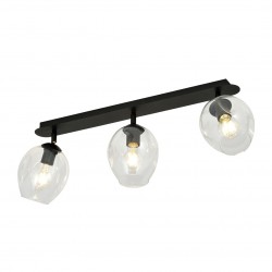 Emibig FLOW 3 TRANSPARENT Lampa sufitowa Czarny 1177/3