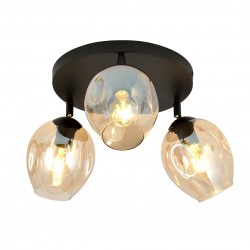 Emibig FLOW 3 PREM MIODOWY Lampa sufitowa Czarny 1179/3PREM