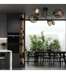 Loft ceiling lamps - industrial - Emibig TALIA 4 Ceiling lamp Black 1181/4 - product 3