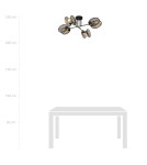 Loft ceiling lamps - industrial - Emibig TALIA 4 Ceiling lamp Black 1181/4 - product 6