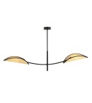 Lampy wiszące - Emibig LOTUS 2 BLACK/RATTAN LAMPA SUFITOWA CZARNY 1108/2 - produkt 1