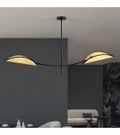 Pendant lamps - Emibig LOTUS 2 BLACK/RATTAN SUSPENSION LAMP BLACK 1108/2 - product 4