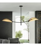Pendant lamps - Emibig LOTUS 2 BLACK/RATTAN SUSPENSION LAMP BLACK 1108/2 - product 5