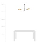 Pendant lamps - Emibig LOTUS 2 BLACK/RATTAN SUSPENSION LAMP BLACK 1108/2 - product 7