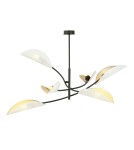 Lampy wiszące - Emibig LOTUS 6 WHITE/GOLD LAMPA SUFITOWA CZARNY 1107/6 - produkt 1