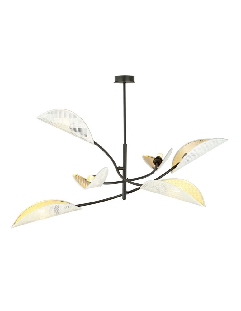 Emibig LOTUS 6 WHITE/GOLD LAMPA SUFITOWA CZARNY 1107/6
