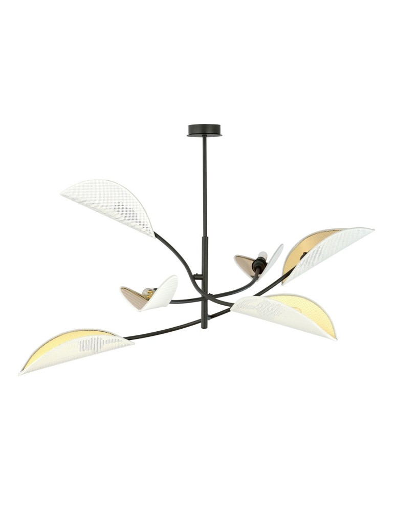 Emibig LOTUS 6 WHITE/GOLD LAMPA SUFITOWA CZARNY 1107/6