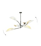 Lampy wiszące - Emibig LOTUS 6 WHITE/GOLD LAMPA SUFITOWA CZARNY 1107/6 - produkt 3