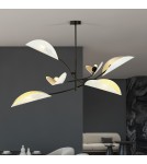 Lampy wiszące - Emibig LOTUS 6 WHITE/GOLD LAMPA SUFITOWA CZARNY 1107/6 - produkt 4