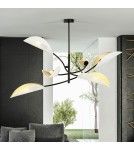 Lampy wiszące - Emibig LOTUS 6 WHITE/GOLD LAMPA SUFITOWA CZARNY 1107/6 - produkt 5