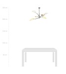 Lampy wiszące - Emibig LOTUS 6 WHITE/GOLD LAMPA SUFITOWA CZARNY 1107/6 - produkt 7