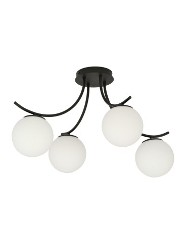 Emibig BOSTON 4 BLACK/OPAL LAMPA SUFITOWA CZARNY 1109/4 - produkt 2