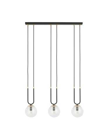 Emibig GLAM 3 BLACK/TRANSPARENT LAMPA WISZĄCA CZARNY 1114/3 - produkt 2