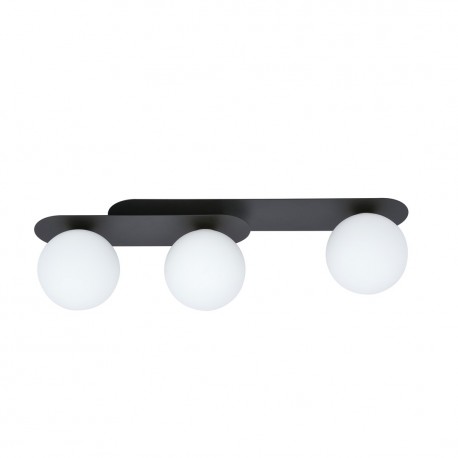 Emibig PLAZA 3 BLACK/OPAL LAMPA SUFITOWA CZARNY 1118/3