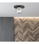 Small ceiling lamps - Emibig PLAZA 1 BLACK/GRAPHITE SUSPENSION LAMP BLACK 1119/1 - product 3