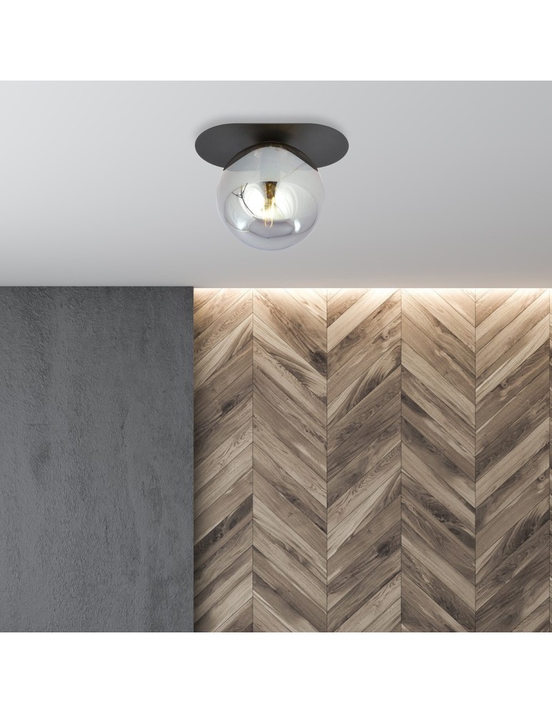 Small ceiling lamps - Emibig PLAZA 1 BLACK/GRAPHITE SUSPENSION LAMP BLACK 1119/1 - product kolory-swiatla.pl 3