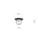 Small ceiling lamps - Emibig PLAZA 1 BLACK/GRAPHITE SUSPENSION LAMP BLACK 1119/1 - product 6