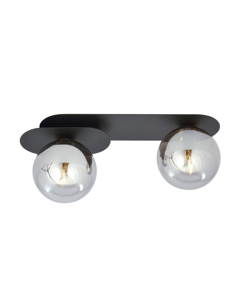 Small ceiling lamps - Emibig PLAZA 2 BLACK/GRAPHITE SUSPENSION LAMP BLACK 1119/2 - product kolory-swiatla.pl 1