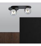 Small ceiling lamps - Emibig PLAZA 2 BLACK/GRAPHITE SUSPENSION LAMP BLACK 1119/2 - product 3