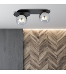Small ceiling lamps - Emibig PLAZA 2 BLACK/GRAPHITE SUSPENSION LAMP BLACK 1119/2 - product 4