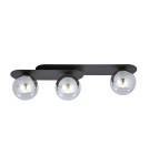 Ceiling lamps spheres - Emibig PLAZA 3 BLACK/GRAPHITE SUSPENSION LAMP BLACK 1119/3 - product 1