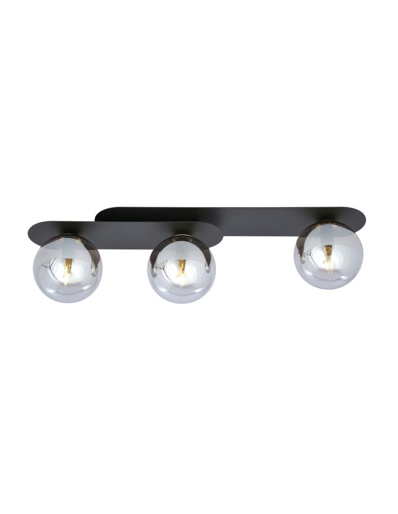 Ceiling lamps spheres - Emibig PLAZA 3 BLACK/GRAPHITE SUSPENSION LAMP BLACK 1119/3 - product kolory-swiatla.pl 1
