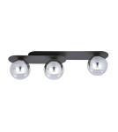 Ceiling lamps spheres - Emibig PLAZA 3 BLACK/GRAPHITE SUSPENSION LAMP BLACK 1119/3 - product 2