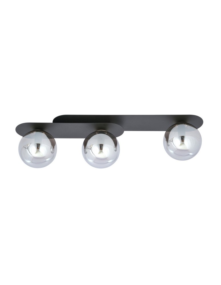 Ceiling lamps spheres - Emibig PLAZA 3 BLACK/GRAPHITE SUSPENSION LAMP BLACK 1119/3 - product kolory-swiatla.pl 2