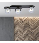 Ceiling lamps spheres - Emibig PLAZA 3 BLACK/GRAPHITE SUSPENSION LAMP BLACK 1119/3 - product 3
