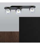 Ceiling lamps spheres - Emibig PLAZA 3 BLACK/GRAPHITE SUSPENSION LAMP BLACK 1119/3 - product 4