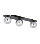 Ceiling lamps spheres - Emibig PLAZA 3 BLACK/GRAPHITE SUSPENSION LAMP BLACK 1119/3 - product 5