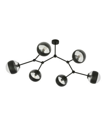 Emibig SPACE 6 BLACK/STRIPE LAMPA SUFITOWA CZARNY 1135/6 - produkt 2