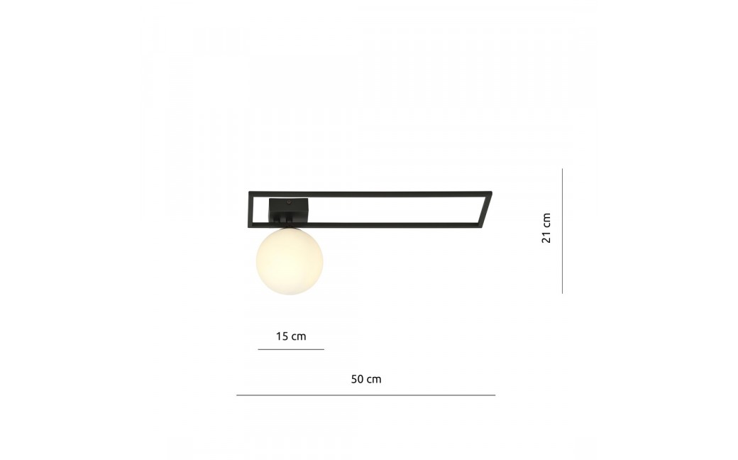 Emibig IMAGO 1B BLACK/OPAL LAMPA SUFITOWA CZARNY 1130/1B