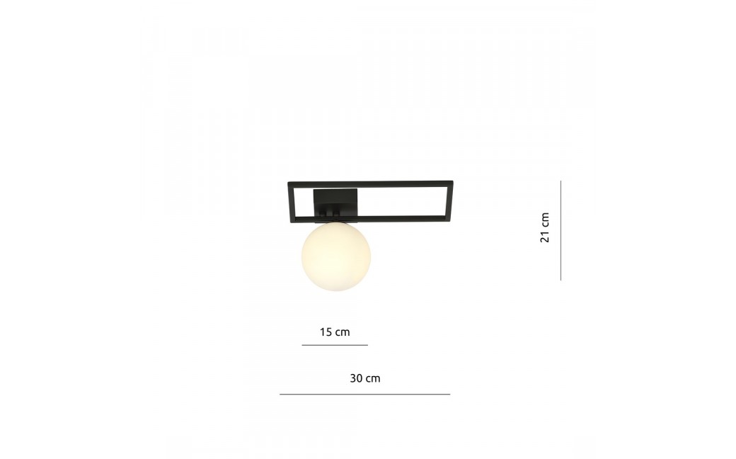 Emibig IMAGO 1D BLACK/OPAL LAMPA SUFITOWA CZARNY 1130/1D