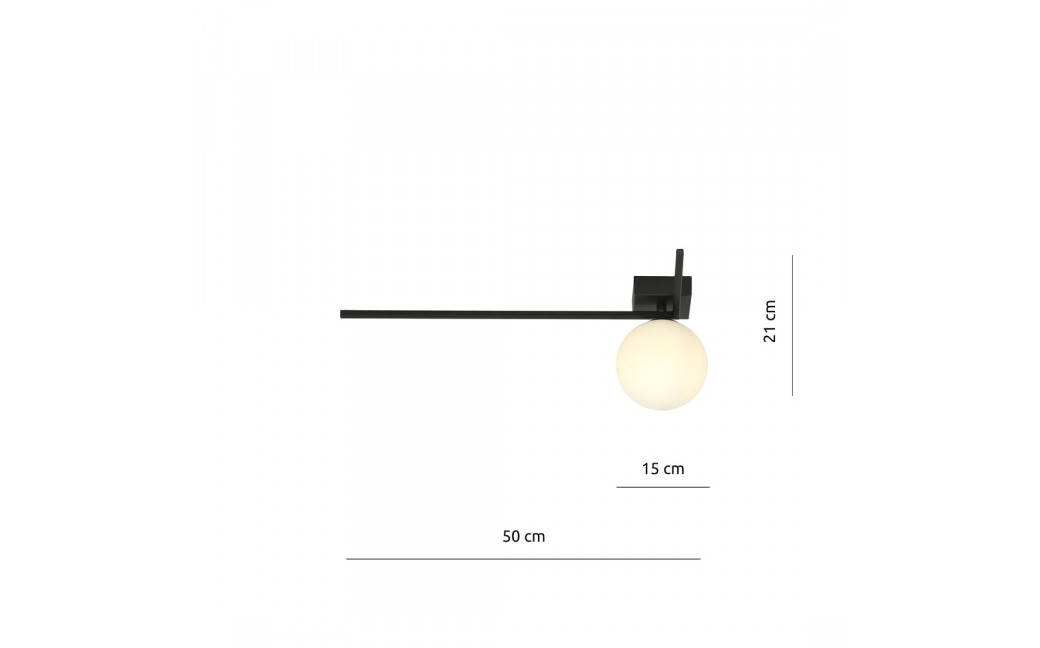 Emibig IMAGO 1F BLACK/OPAL LAMPA SUFITOWA CZARNY 1130/1F