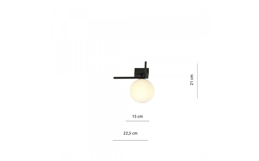 Emibig IMAGO 1G BLACK/OPAL LAMPA SUFITOWA CZARNY 1130/1G
