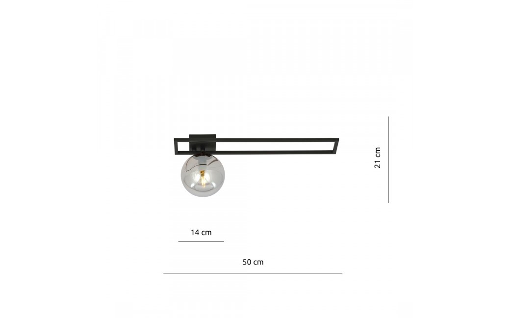 Emibig IMAGO 1C BLACK/GRAFIT LAMPA SUFITOWA CZARNY 1131/1C