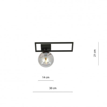 Emibig IMAGO 1D BLACK/GRAFIT LAMPA SUFITOWA CZARNY 1131/1D
