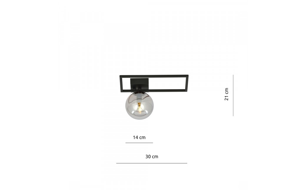 Emibig IMAGO 1D BLACK/GRAFIT LAMPA SUFITOWA CZARNY 1131/1D