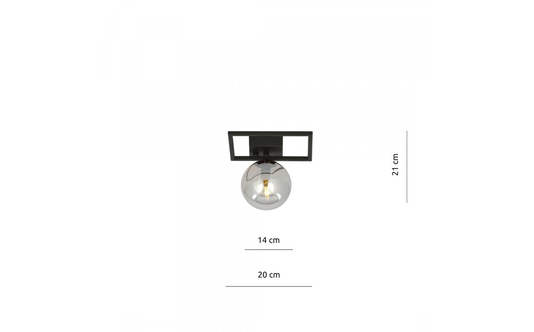 Emibig IMAGO 1E BLACK/GRAFIT LAMPA SUFITOWA CZARNY 1131/1E