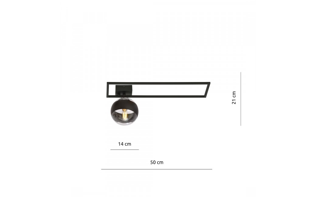 Emibig IMAGO 1B BLACK/STRIPE LAMPA SUFITOWA CZARNY 1132/1B
