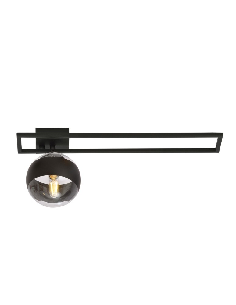 Ceiling lamps spheres - Emibig IMAGO 1C BLACK/STRIPE SUSPENSION LAMP BLACK 1132/1C - product kolory-swiatla.pl 1
