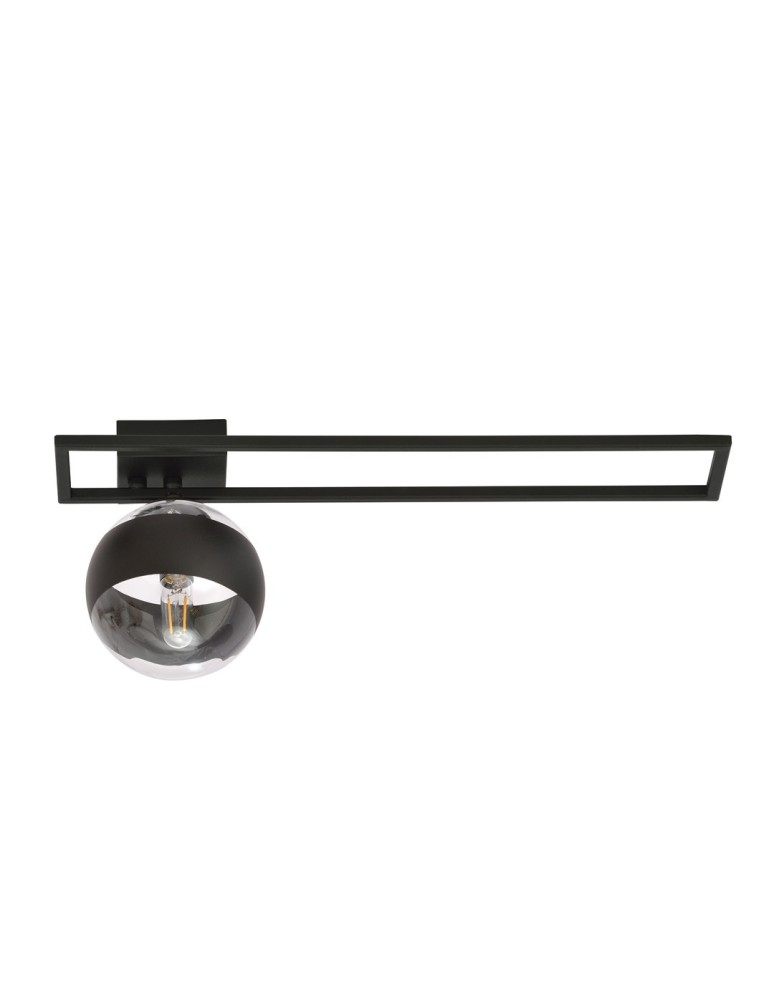 Ceiling lamps spheres - Emibig IMAGO 1C BLACK/STRIPE SUSPENSION LAMP BLACK 1132/1C - product kolory-swiatla.pl 2