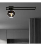 Ceiling lamps spheres - Emibig IMAGO 1C BLACK/STRIPE SUSPENSION LAMP BLACK 1132/1C - product 5