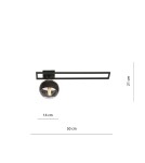 Ceiling lamps spheres - Emibig IMAGO 1C BLACK/STRIPE SUSPENSION LAMP BLACK 1132/1C - product 7