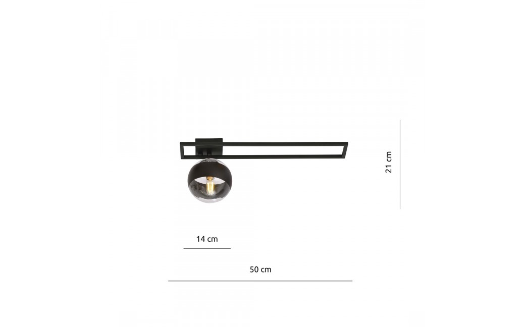 Emibig IMAGO 1C BLACK/STRIPE LAMPA SUFITOWA CZARNY 1132/1C