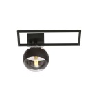 Ceiling lamps spheres - Emibig IMAGO 1D BLACK/STRIPE SUSPENSION LAMP BLACK 1132/1D - product 1
