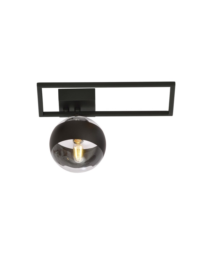 Ceiling lamps spheres - Emibig IMAGO 1D BLACK/STRIPE SUSPENSION LAMP BLACK 1132/1D - product kolory-swiatla.pl 1
